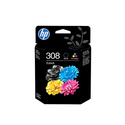 HP 308 Pack de 2 cartouches d’encre authentiques Noir/Trois couleurs
