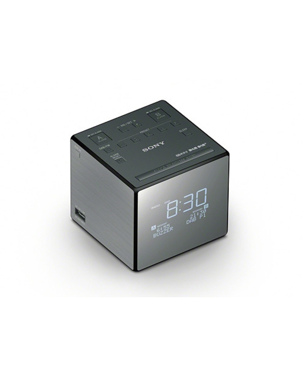 Sony XDRC1DBP Radio portable Horloge Noir, Argent