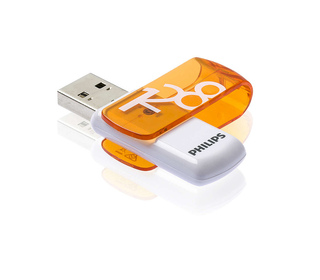 Philips FM12FD05B lecteur USB flash 128 Go USB Type-A 2.0 Orange, Blanc