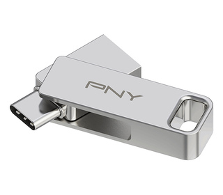 PNY DUO LINK lecteur USB flash 64 Go USB Type-A / USB Type-C 3.2 Gen 1 (3.1 Gen 1) Acier inoxydable