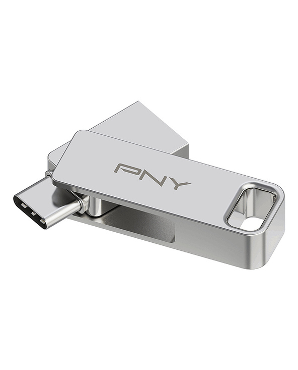 PNY DUO LINK lecteur USB flash 64 Go USB Type-A / USB Type-C 3.2 Gen 1 (3.1 Gen 1) Acier inoxydable