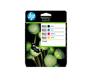 HP 903 Pack de 4 cartouches d'encre Noir/Cyan/Magenta/Jaune authentiques