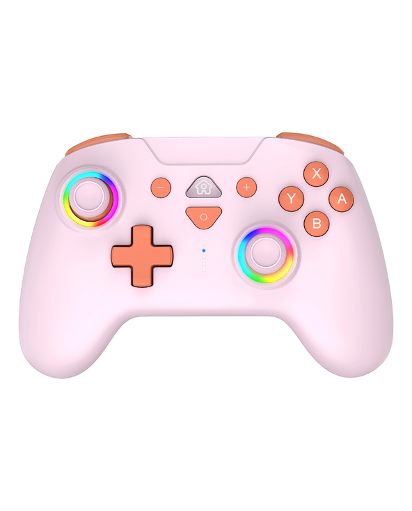 Subsonic - Manette Switch / Switch Oled sans fil – Manette pour Switch avec LED, vibrations et gyroscope – Rose bonbon