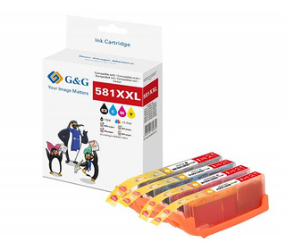G&G 15965 cartouche d'encre 4 pièce(s) Compatible Rendement extra (super) élevé Bleu photo, Cyan, Magenta, Jaune