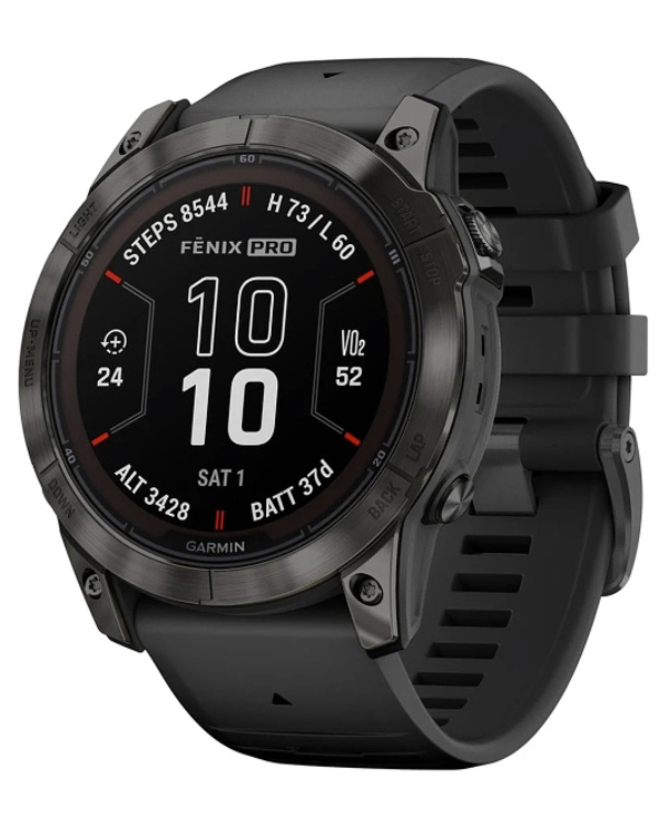 Garmin fēnix 7X Pro 3,56 cm (1.4") MIP 51 mm Numérique 280x280 pixels Écran tactile Noir Wifi GPS (satellite)