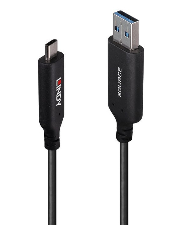 Lindy Câble hybride USB 3.2 5Gbit/s Type A vers C 10 m