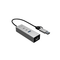 i-tec USB-C/USB-A Metal HUB 3 (2x USB-C, 1x USB-A) Port + 2.5GLAN