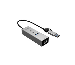 i-tec USB-C/USB-A Metal HUB 3 (2x USB-C, 1x USB-A) Port + 2.5GLAN