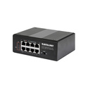 Intellinet Commutateur réseau (switch) industriel Gigabit Ethernet PoE+ 8 ports avec passthrough PoE, 1 port PD PoE 95 W, 7 port