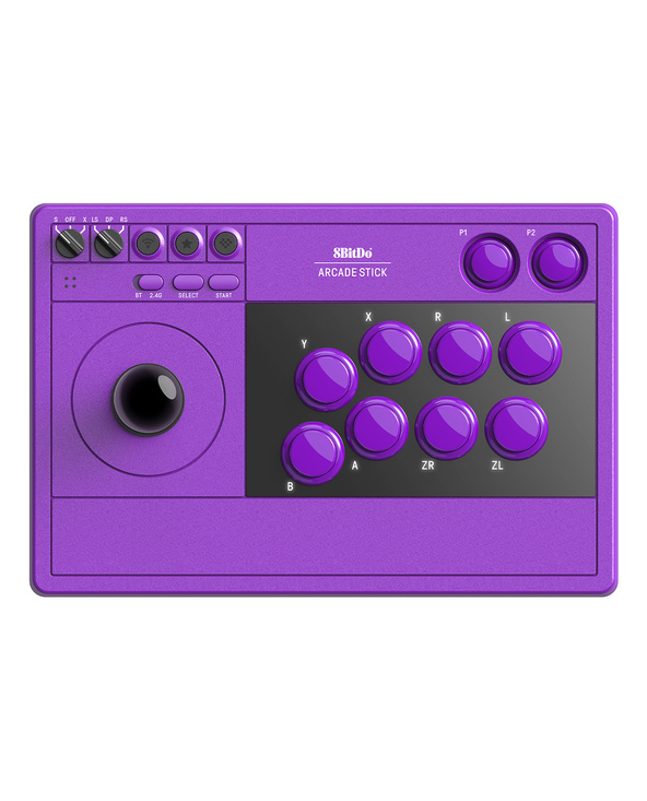 8Bitdo Arcade Stick Purple Edition - Nintendo Switch 1 & 2 - PC Windows