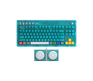 8Bitdo 85HD03 clavier Gaming USB + RF Wireless + Bluetooth QWERTY Anglais Bleu