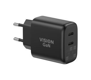 Vision TC-PUSBCEU/65 chargeur d'appareils mobiles Universel Noir Secteur Charge rapide Intérieure