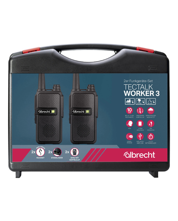Midland Albrecht Tectalk Worker 3 radio bidirectionnelle 16 canaux Noir