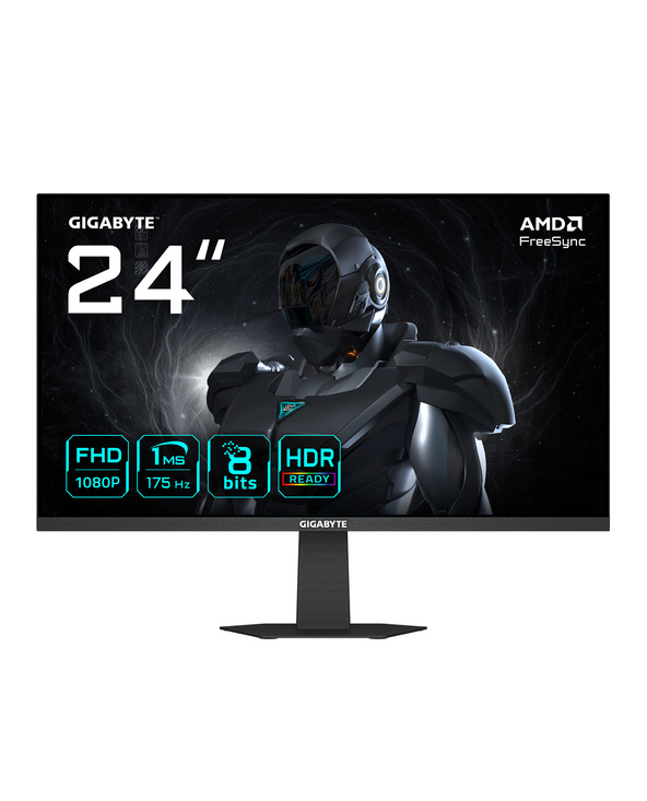 GIGABYTE GS24F14A MONITEUR GAMING 24” FHD - 1920 X 1080, 175HZ, 1MS, 400 CD/M², FREESYNC, HDR READY, HDMI 2.0, DISPLAYPORT 1.4 2