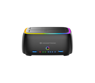Conceptronic DONN36B Station d'accueil de disques de stockage USB 3.2 Gen 1 (3.1 Gen 1) Type-C Noir