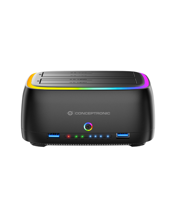Conceptronic DONN36B Station d'accueil de disques de stockage USB 3.2 Gen 1 (3.1 Gen 1) Type-C Noir