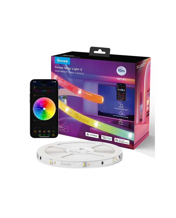 Govee Strip Light S Segmented Eclairage intelligent par bande Wi-Fi/Bluetooth 36 W