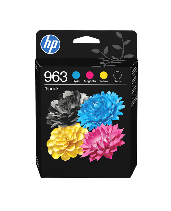 HP 963 Pack de 4 cartouches d'encre Noir/Cyan/Magenta/Jaune authentiques