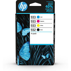 HP 932 Pack de 4 cartouches d'encre noire/ 933 Pack de 4 cartouches d'encre cyan/magenta/jaune authentiques