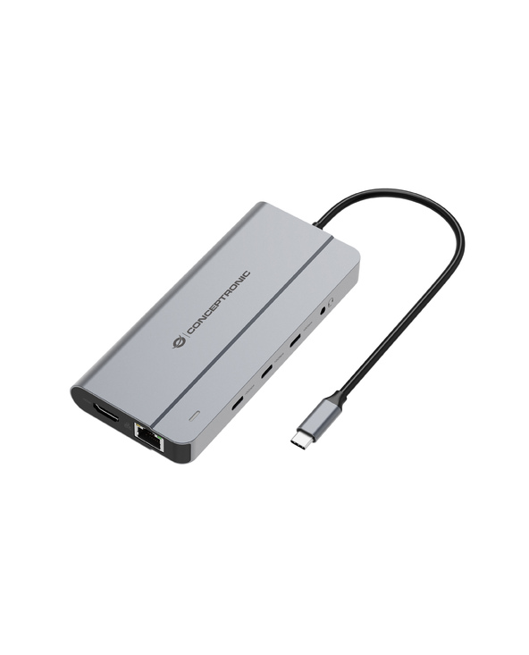 Conceptronic DONN34G station d'accueil Avec fil USB 3.2 Gen 2 (3.1 Gen 2) Type-C Gris