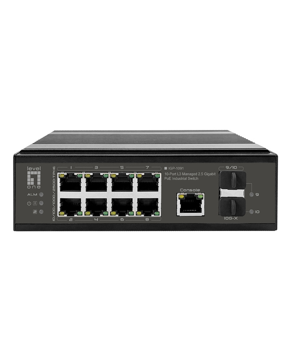 LevelOne IGP-1091 Géré L3 2.5G Ethernet (100/1000/2500) Connexion Ethernet, supportant l'alimentation via ce port (PoE) Montage 