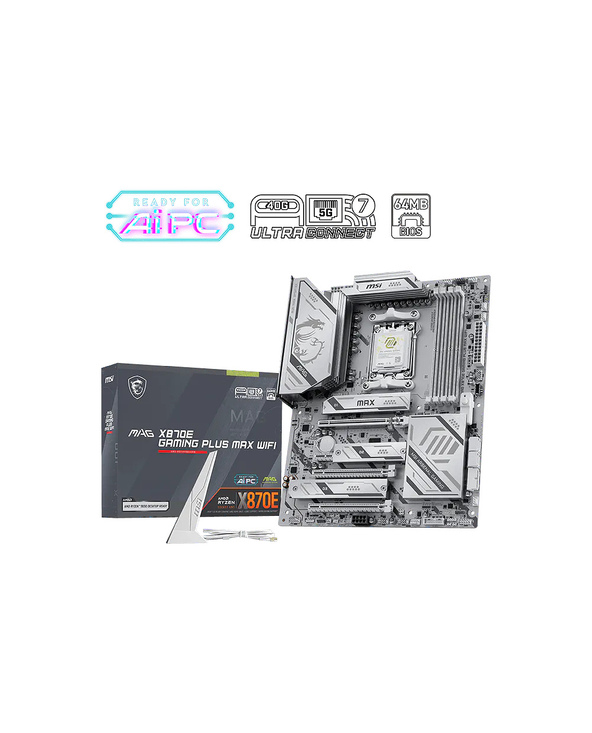 MSI MAG X870E GAMING PLUS MAX WIFI carte mère AMD X870E Emplacement AM5 ATX