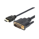 Techly 5.0m HDMI - DVI-D M/M 5 m Noir