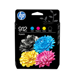HP 912 Pack de 4 cartouches d'encre Noir/Cyan/Magenta/Jaune authentiques