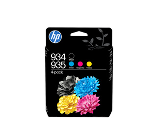 HP 934 Pack de 4 cartouches d'encre noire/ 935 Pack de 4 cartouches d'encre cyan/magenta/jaune authentiques