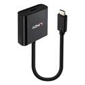 Lindy 43438 câble vidéo et adaptateur 0,15 m USB Type-C HDMI Noir