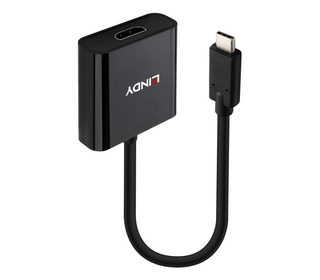 Lindy 43438 câble vidéo et adaptateur 0,15 m USB Type-C HDMI Noir