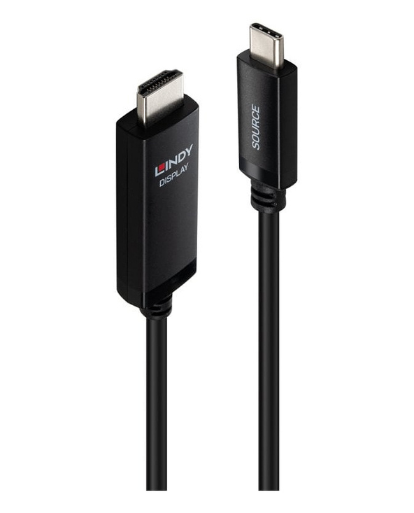 Lindy 43436 câble vidéo et adaptateur 5 m USB Type-C HDMI Noir