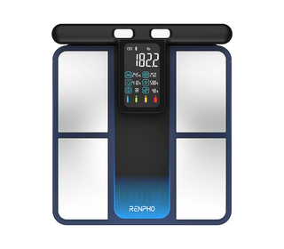Renpho MorphoScan Rectangle Noir, Acier inoxydable Pèse-personne électronique