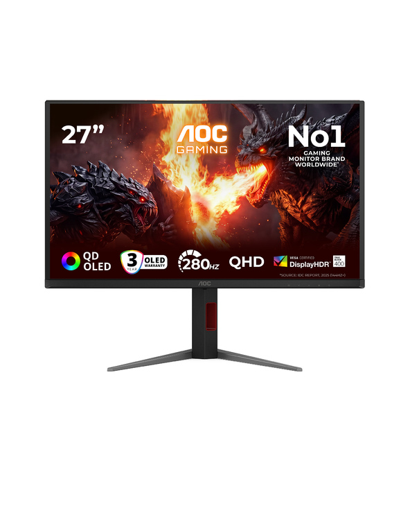AOC G4 Q27G4ZD 26.5" QD-OLED Quad HD 0,03 ms Noir, Rouge