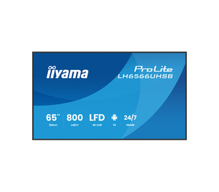 iiyama LH6566UHSB-B1AG Écran d'affichage dynamique Écran plat de signalisation numérique 165,1 cm (65") LCD Wifi 800 cd/m² 4K Ul