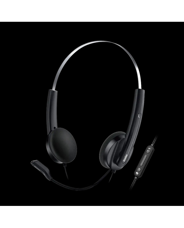 Genius Computer Technology HS-220U casque Avec fil Arceau Bureau/Centre d'appels USB Type-C / USB Type-A Noir