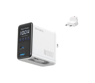 4smarts GaN Flex Universel Blanc Secteur Charge rapide Intérieure