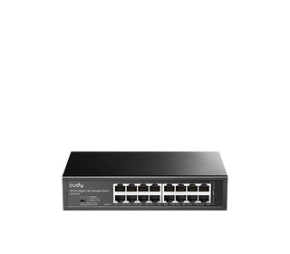 Cudy 16-Port Gigabit Easy-Managed Switch, GS1016E 1.0 Géré L2 Gigabit Ethernet (10/100/1000) Noir