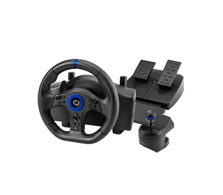 Blade BL7002 accessoire de jeux vidéo Noir, Bleu USB Volant + pédales + levier de vitesse PC, PlayStation 5