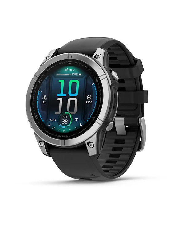 Garmin Fenix E 3,3 cm (1.3") AMOLED 47 mm Numérique 416x416 pixels Écran tactile Acier inoxydable Wifi GPS (satellite)