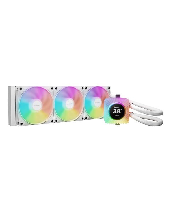 be quiet! Light Loop IO LCD 360 mm | Système de refroidissement liquide tout-en-un, 360 mm, blanc, écran IPS, socket Intel et AM