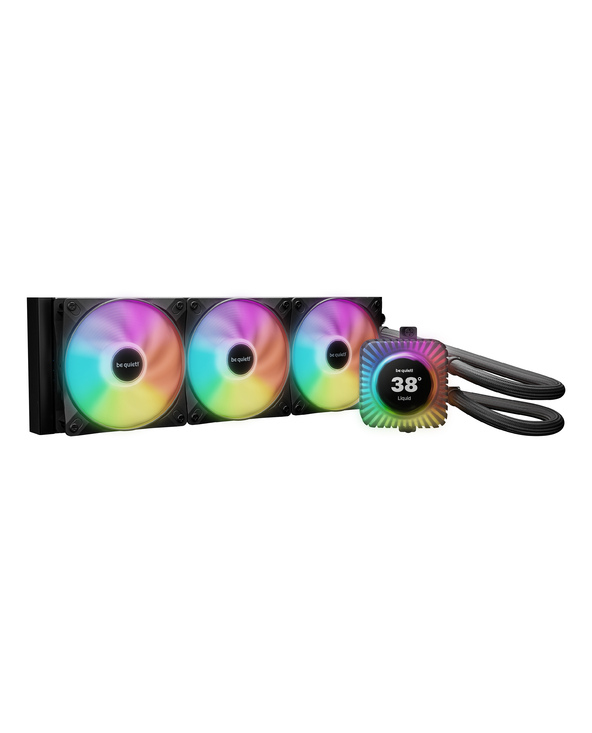 be quiet! Light Loop IO LCD 360 mm | Système de refroidissement liquide tout-en-un, 360 mm, noir, écran IPS, socket Intel et AMD