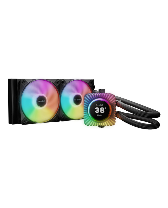 be quiet! Light Loop IO LCD 240 mm | Système de refroidissement liquide tout-en-un, 360 mm, noir, écran IPS, socket Intel et AMD