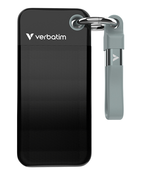 Verbatim Pocket SSD 512 Go USB Type-C 3.2 Gen 2 (3.1 Gen 2) Noir, Gris