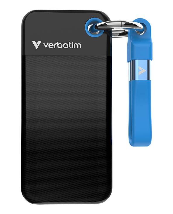 Verbatim Pocket SSD 512 Go USB Type-C 3.2 Gen 2 (3.1 Gen 2) Noir, Bleu