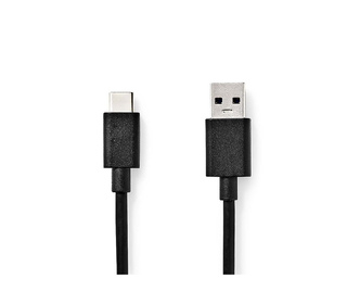 Nedis CCGW61600BK10 câble USB USB 3.2 Gen 1 (3.1 Gen 1) 1 m USB A USB C Noir