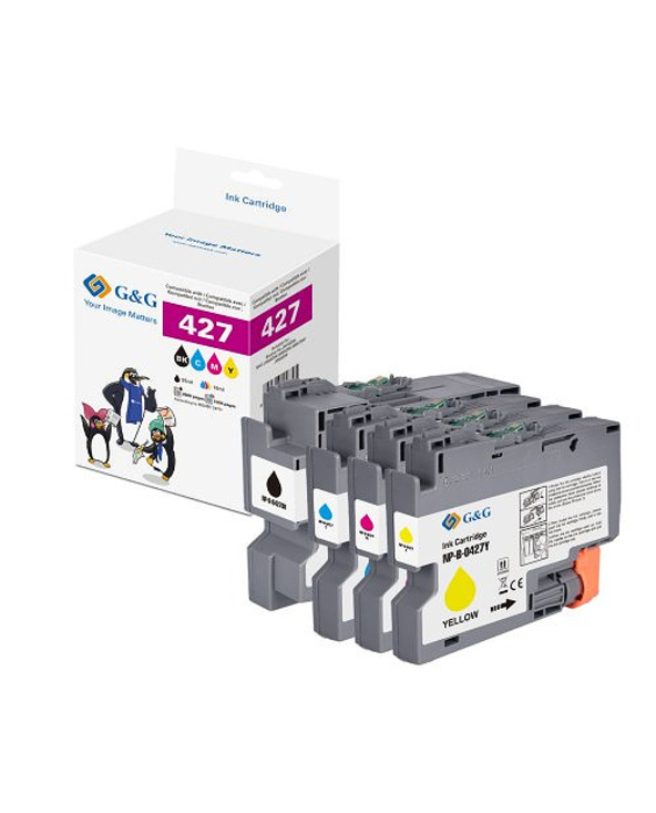 G&G 20611 cartouche d'encre 4 pièce(s) Compatible Magenta, Noir, Cyan, Jaune