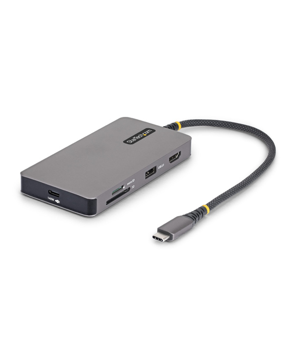 StarTech.com Adaptateur Multiport USB-C avec HDMI 4K 60Hz, 140W Power Delivery, Hub USB 10Gbps, GbE, Slots SD et MicroSD, Mini D