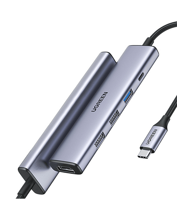 Ugreen 15495 station d'accueil Avec fil USB 3.2 Gen 1 (3.1 Gen 1) Type-C Gris