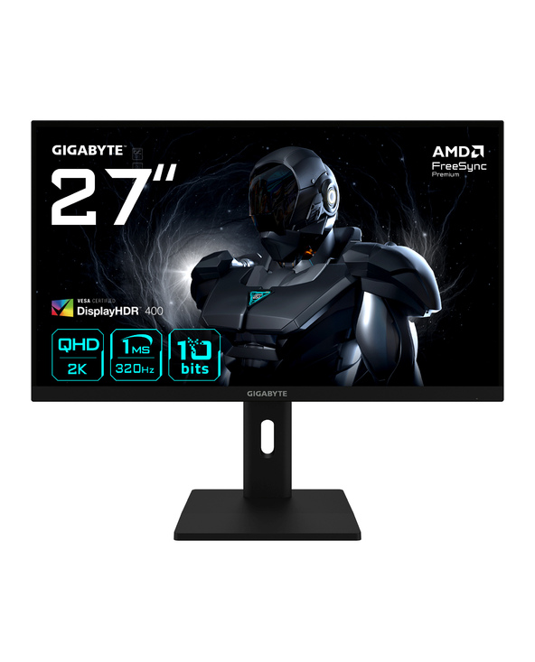 GIGABYTE G27Q3 MONITEUR GAMING 27” 2K QHD - 2560 X 1440, 320HZ, 1MS, 350 CD/M², FREESYNC PREMIUM, DISPLAY HDR400, HDMI 2.0, DISP
